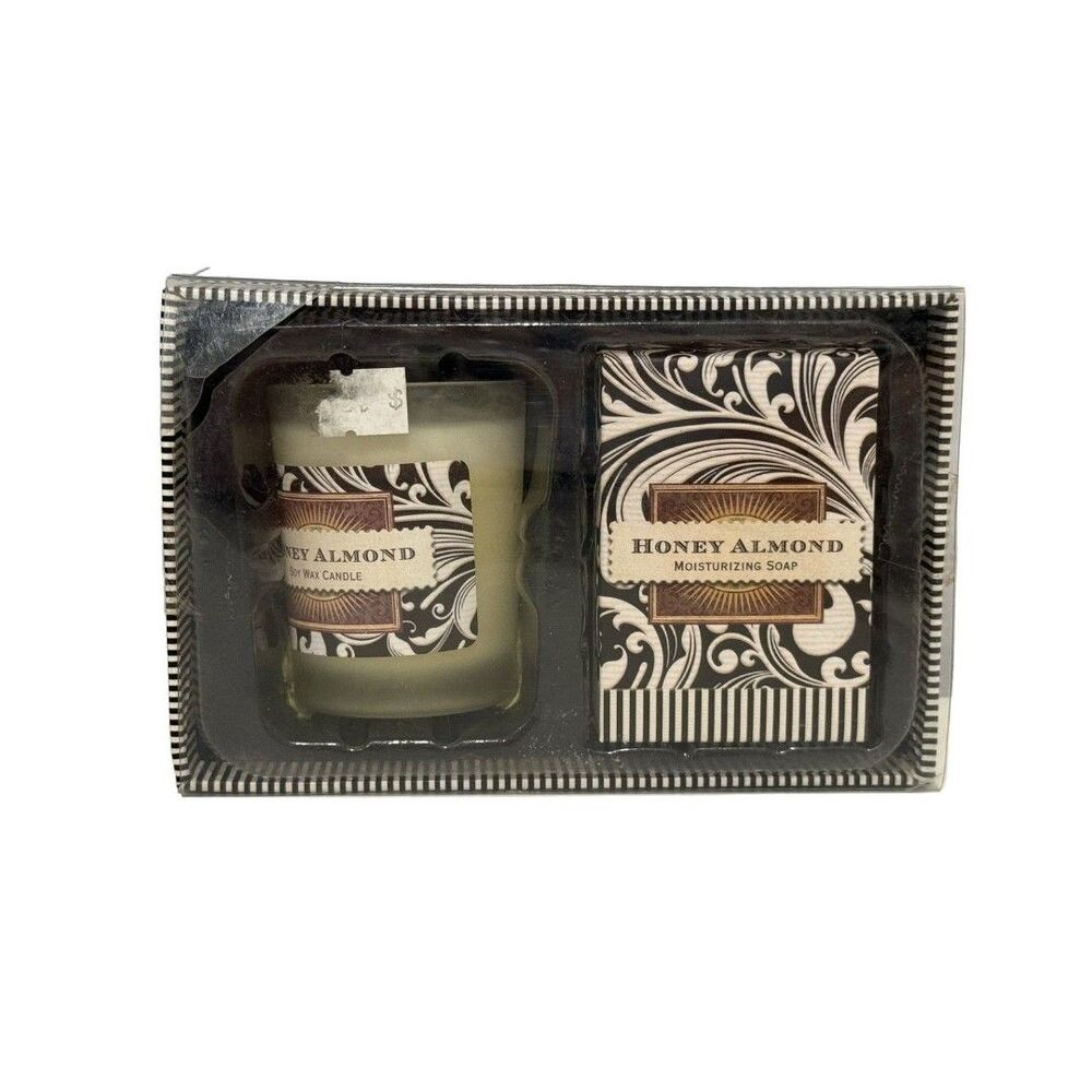 Michel Design Works Honey Almond Candle Soap Gift Set Soy Wax Regular